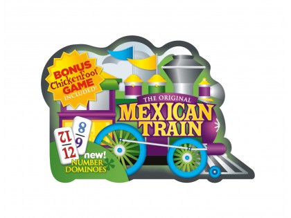 Mexican Train Deluxe Domino Set With Numbers In Collectable Tin